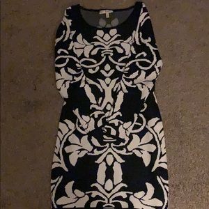 Printed Sweater Long Sleeve Dress.